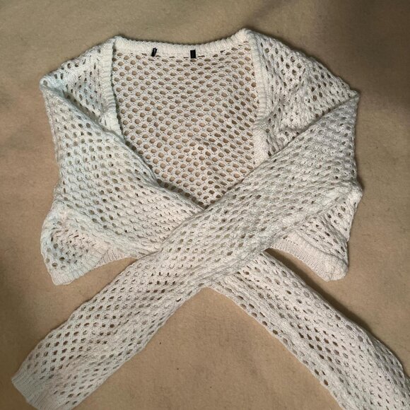 Women's White Cardigan - Picture 1 of 4